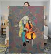 Cozy Blissful Bloom patterned Sherpa Blanket